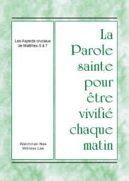 Image de l'icône Les Aspects cruciaux de Matthieu 5 à 7
